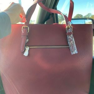 Burgundy wine maroon Isabelle handbag purse NWT